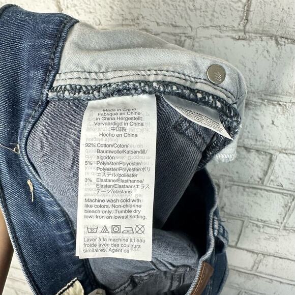 Madewell Jeans 9" Mid Wash Skinny Stretch Denim Pants Millis Dark Wash Blue 25 - Picture 5 of 8